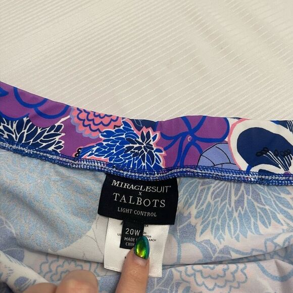 Miraclesuit x Talbots Purple Floral Tankini Swimsuit Bathing Suit Plus Size 22W - Picture 10 of 12